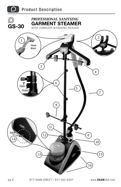 gs30 - HAAN Professional Garment Steamer User Manual