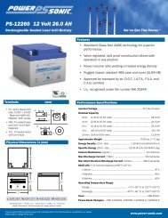 PS-12260 12 Volt 26.0 AH - Battery Web