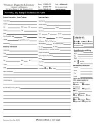 Necropsy and Sample Submission Form - Veterinary Diagnostic ...