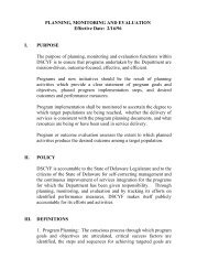 DSCYF-112 Planning, Monitoring and Evaluation - State of Delaware