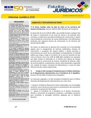 Informe Jurídico 212 - Camacol