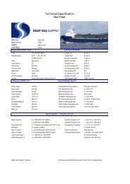 Technical Specification - Deep sea supply