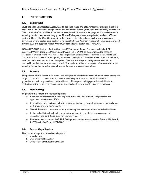 Report 45 Task 6 Environmental Evaluation Luxor Demo Site