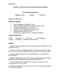 Philipstown Performing Arts Development Corporation Meeting ...