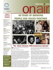 40 YEARS OF BRINGING PEOPLE AND ISSUES TOGETHER - WQED