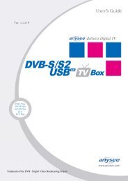 DVB-T USB Box User's Guide - Anysee