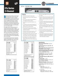 CTS Series Crown Power Amplifiers - Alectro Systems Inc.