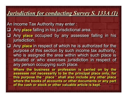 Survey, Search & Seizure Income Tax Act, 1961