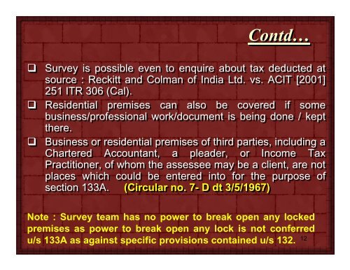 Survey, Search & Seizure Income Tax Act, 1961