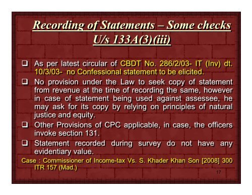 Survey, Search & Seizure Income Tax Act, 1961