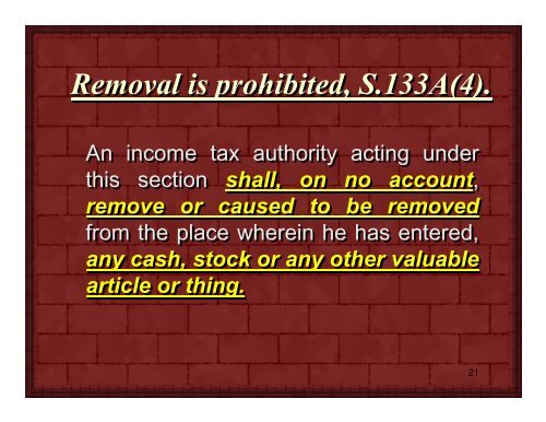 Survey, Search & Seizure Income Tax Act, 1961