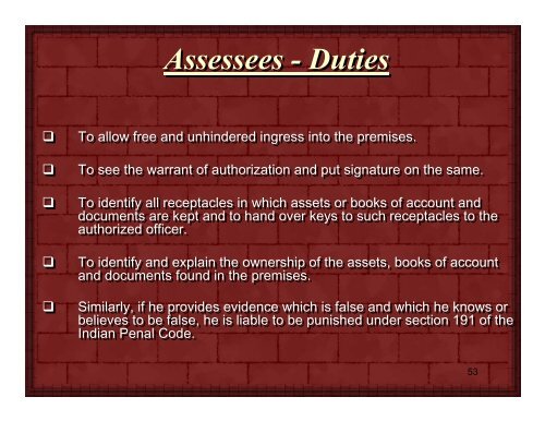 Survey, Search & Seizure Income Tax Act, 1961