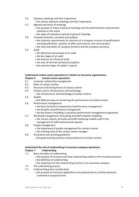 DGI02 Insurance Company Operations - Singapore College of ...