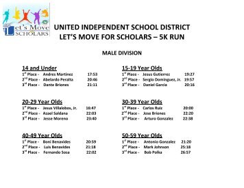 5k run - United Independent School District