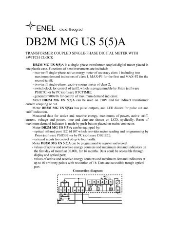 DB2M MG US 5(5)A - ENEL doo Beograd