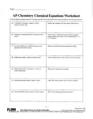Word Equations Worksheet
