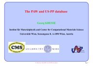 The PAW and US-PP database - VASP