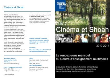 Cinéma et Shoah - Mémorial de la Shoah