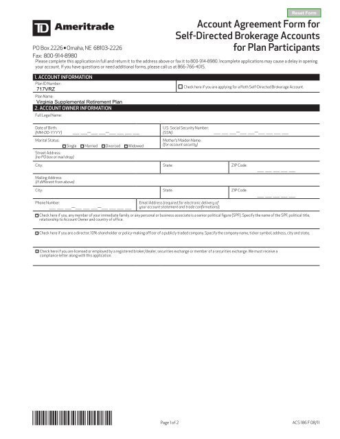 Agreement Form (pdf) - Virginia Retirement System