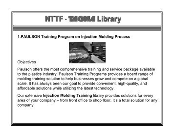 1.PAULSON Training Program on Injection Molding ...