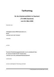 Tarifvertrag - Arbeitgeberverband AWO Deutschland eV