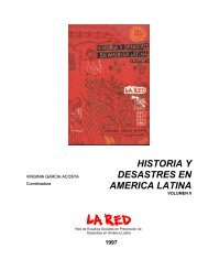 HISTORIA Y DESASTRES EN AMERICA LATINA - La RED