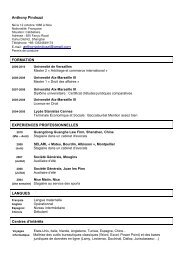 CV - Master Arbitrage & Commerce International