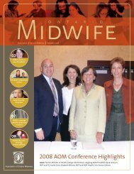 Summer 2008 - Association of Ontario Midwives