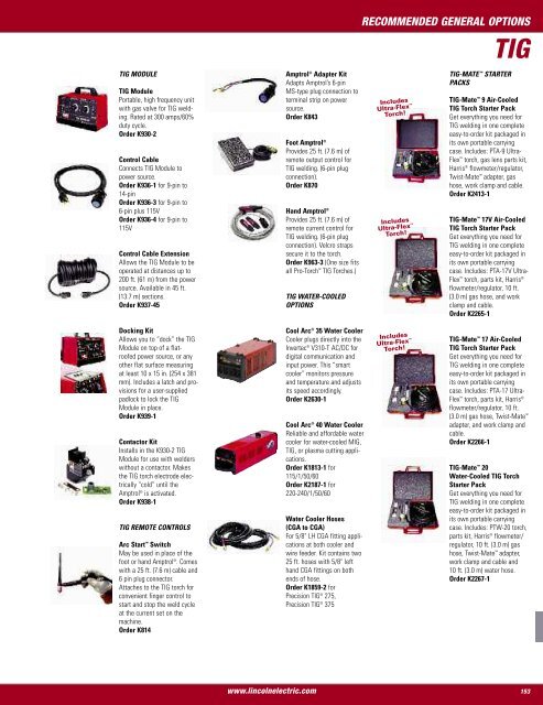 E1.10 2009 Product Catalog (pdf) - Lincoln Electric