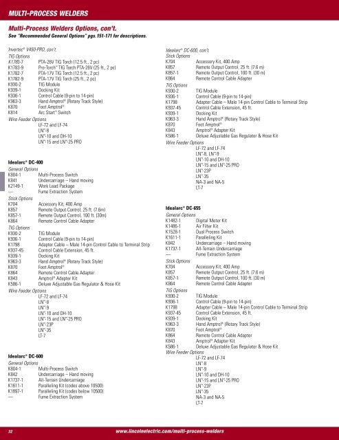 E1.10 2009 Product Catalog (pdf) - Lincoln Electric