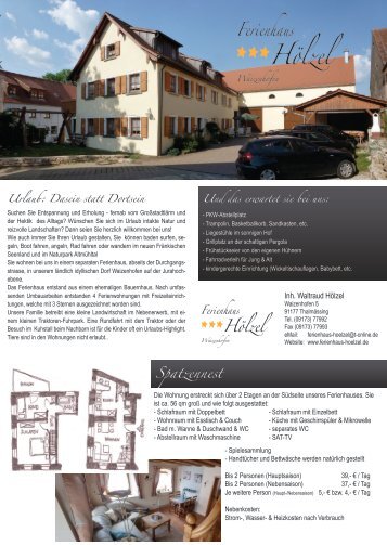 Ferienhaus Flyer 1.indd - Ferienhaus Hölzel