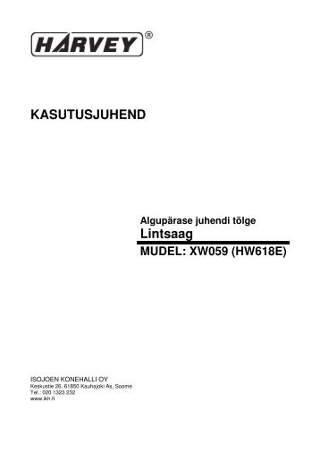 KASUTUSJUHEND Lintsaag