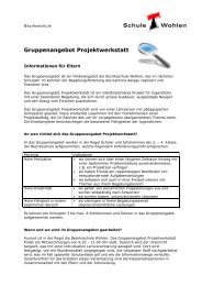 Gruppenangebot Projektwerkstatt - Bez Wohlen