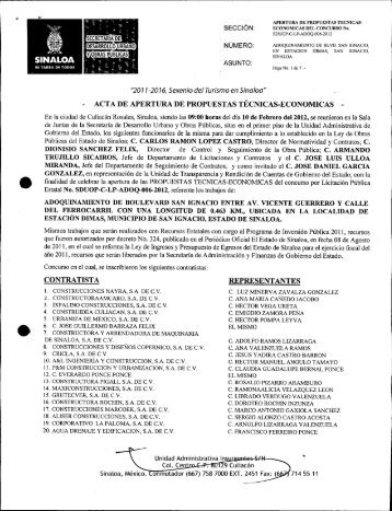 acta de apertura de propuestas tÃ©cnicas-economicas - Consejo ...