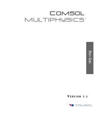 COMSOL Multiphysics™ - Department of Mathematics and Statistics