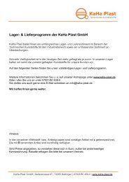 Lager- & Lieferprogramm der KaHa Plast GmbH