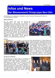 Infos und News 19 - Wasserwacht Ortsgruppe Neu-Ulm