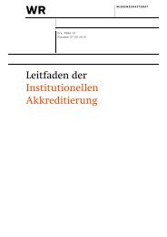 Leitfaden der Institutionellen Akkreditierung - Wissenschaftsrat