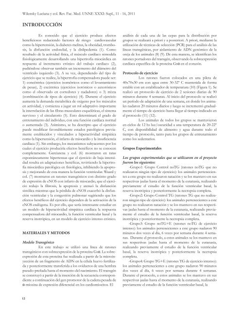 Suplemento 2011 - Facultad de Medicina - Universidad Nacional ...