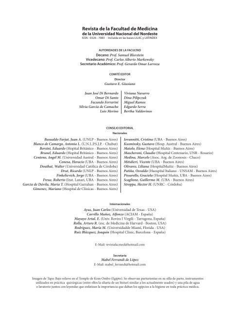 Suplemento 2011 - Facultad de Medicina - Universidad Nacional ...