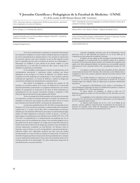 Suplemento 2011 - Facultad de Medicina - Universidad Nacional ...