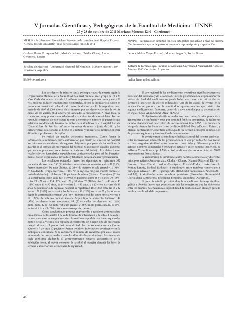 Suplemento 2011 - Facultad de Medicina - Universidad Nacional ...