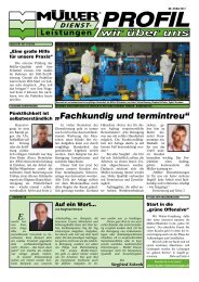 Fachkundig und termintreu - MÃ¼ller Dienstleistungen GmbH & Co. KG