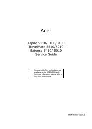 Acer Aspire 5110 / 5100 / 3100 / TravelMate 5510 / 5210 / Extens ...