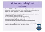 Motorisen kehityksen vaiheet