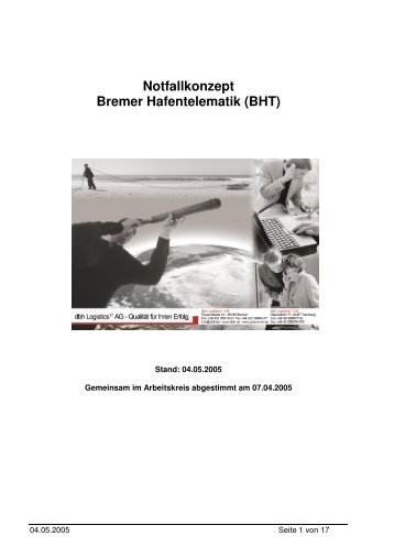 Notfallkonzept Bremer Hafentelematik (BHT) - KIS