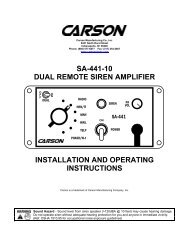 SA-441 Manual - Emergency Vehicle Solutions