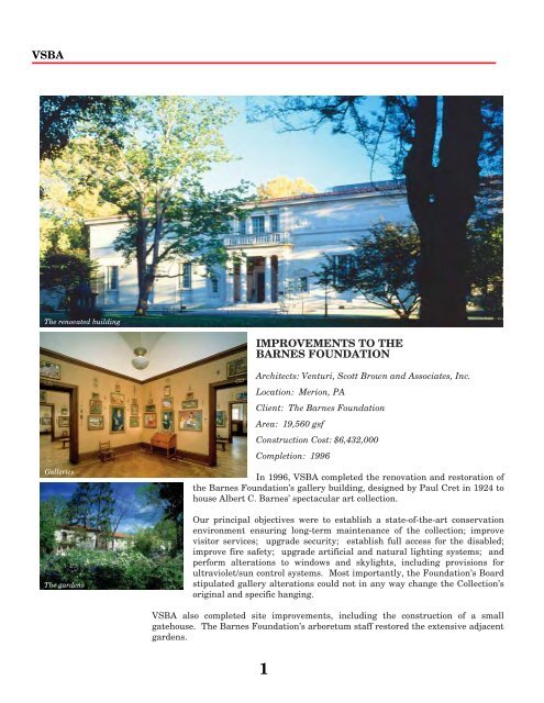 Barnes Foundation Renovation Denise Scott Brown