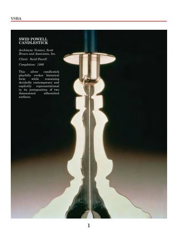 Swid Powell Candlesticks - Denise Scott Brown