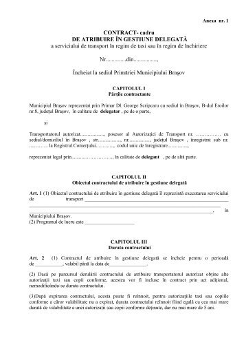 Anexa regulament taxi - Primaria Municipiului Brasov